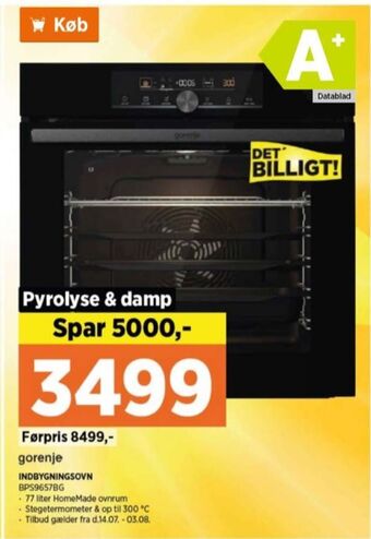 Power Gorenje indbygningsovn tilbud