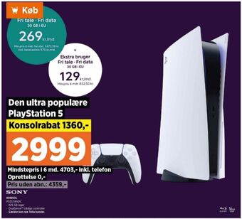 Power Playstation 5 spillekonsol tilbud