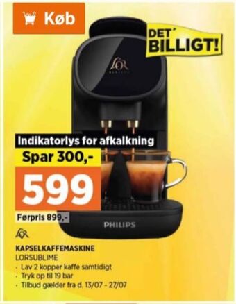 Power Philips kaffemaskine tilbud