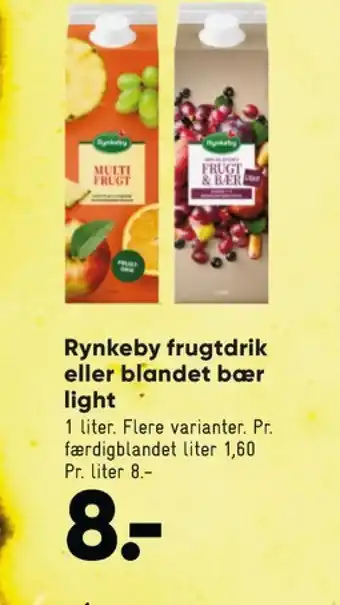 Bilka Rynkeby konc. frugtsaft frugt & bær tilbud