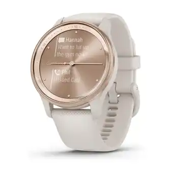 Garmin vivomove trend hybrid smartwatch ivory peach