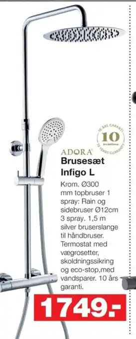 Bauhaus ADORA Brusesæt Infigo L tilbud