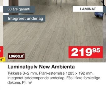 Bauhaus Laminatgulv New Ambienta tilbud