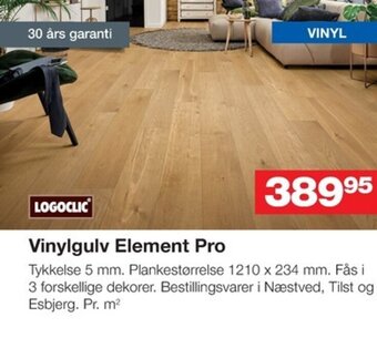 Bauhaus Vinylgulv Element Pro tilbud