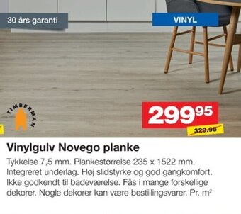 Bauhaus Vinylgulv Novego planke tilbud