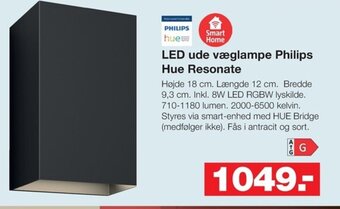 Bauhaus LED ude væglampe Philips Hue Resonate tilbud