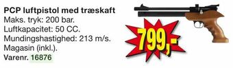 Harald Nyborg PCP luftpistol med træskaft tilbud