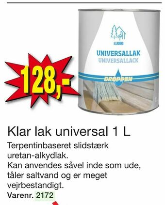Harald Nyborg Klar lak universal 1 L tilbud