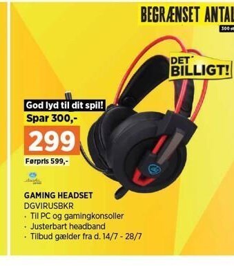 Power Gaming headset tilbud