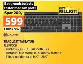 Power Trådløst tastatur tilbud