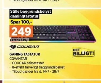 Power Cougar gaming tastatur tilbud