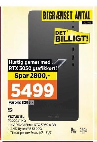 Power Hp victus 15l tilbud