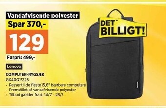 Lenovo computer-rygsæk