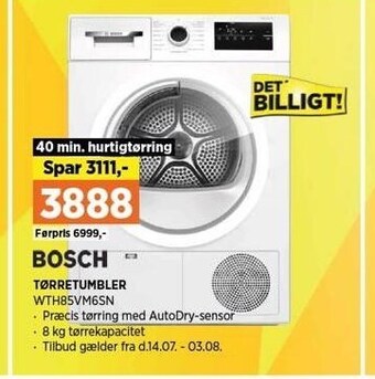 Power Bosch tørretumbler tilbud