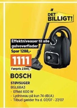 Power Bosch støvsuger tilbud