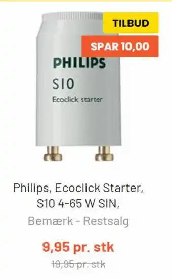 Silvan Philips, Ecoclick Starter, S10 4-65 W SIN, tilbud