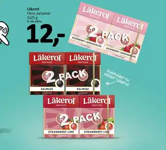 Läkerol Flere varianter 2x25 g