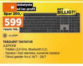 Power TRÅDLØST TASTATUR JLEPICKB tilbud