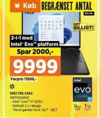 Power HP SPECTRE X360 14EF0424NO tilbud