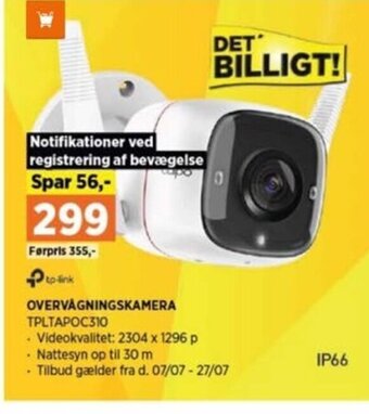 Power OVERVÅGNINGSKAMERA TPLTAPOC310 tilbud