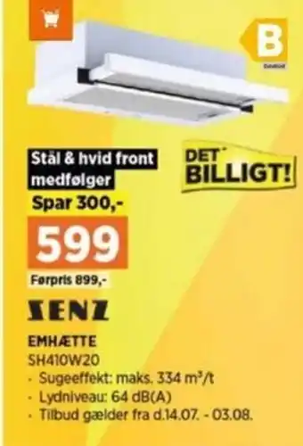 Power SENZ EMHÆTTE SH410W20 tilbud