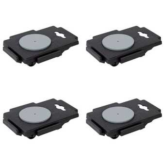 Møbelhunde 4 stk. med 8 hjul 150 kg polypropylen sort