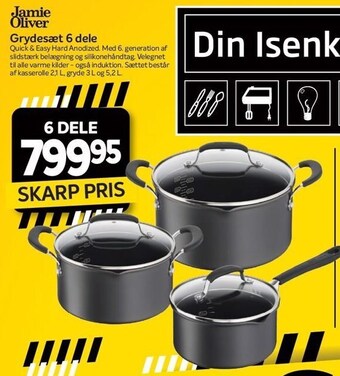 Jamie oliver grydesæt 6 dele