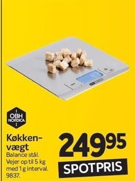 Din Isenkræmmer Obh nordica køkkenvægt tilbud