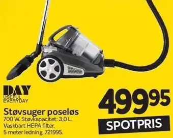Din Isenkræmmer Day støvsuger poseløs tilbud