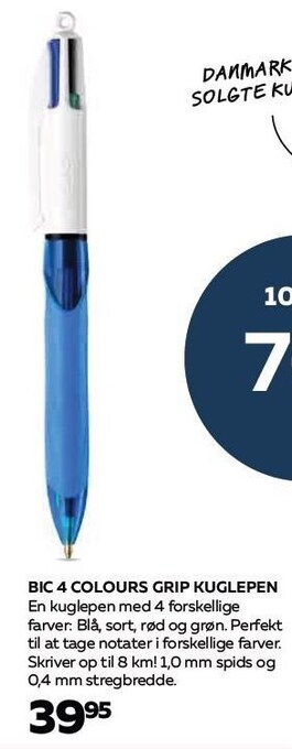 Bog & idé Bic 4 colours grip kuglepen tilbud
