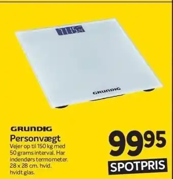 Din Isenkræmmer Grundig personvægt tilbud