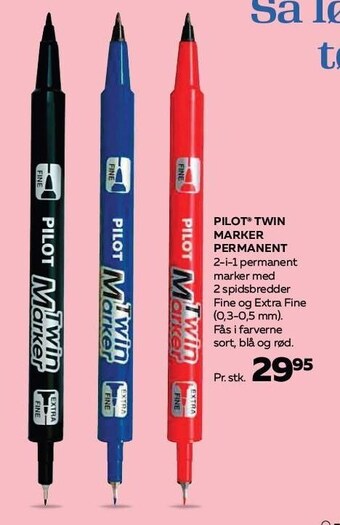 Bog & idé Pilot twin marker permanent tilbud