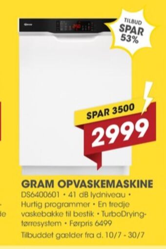 Punkt1 Gram opvaskemaskine tilbud