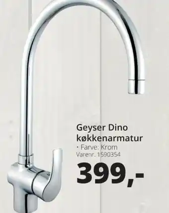 10-4 Byggecenter Geyser Dino Køkkenarmatur tilbud