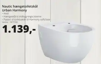Nautic Hængetoiletskål Urban Harmony