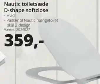Nautic Toiletsæde D-Shape Softclose