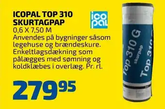 Icopal top 310 skurtagpap