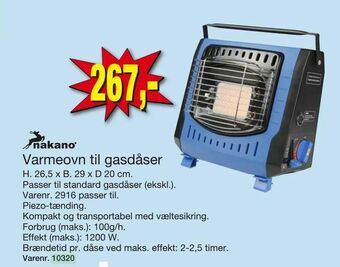 Harald Nyborg Varmeovn til gasdåser tilbud
