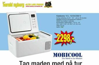 Harald Nyborg Køleboks 15 L 12/24/230 V tilbud