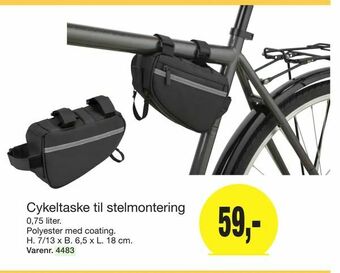 Harald Nyborg Cykeltaske til stelmontering tilbud