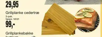 Grillplanke cedertræ
