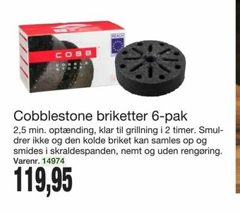 Cobblestone briketter 6-pak