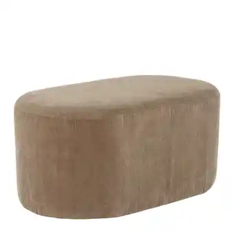 Sinnerup Fiona oval bænk fløjl (beige, onesize) tilbud