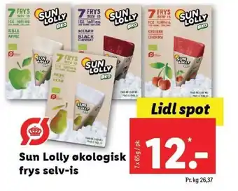 Lidl Sun Lolly økologisk frys selv-is tilbud
