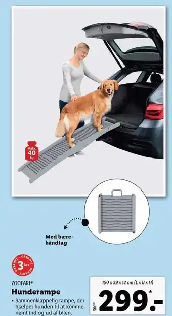 Lidl ZOOFARI Hunderampe tilbud