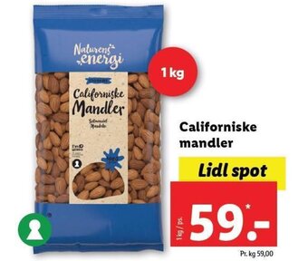 Lidl Californiske Mandler tilbud