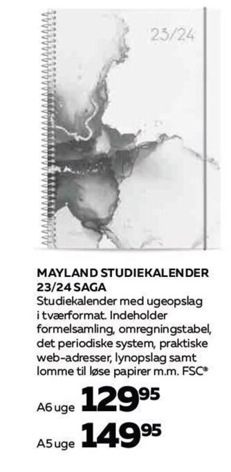 Bog & idé MAYLAND STUDIEKALENDER 23/24 SAGA tilbud