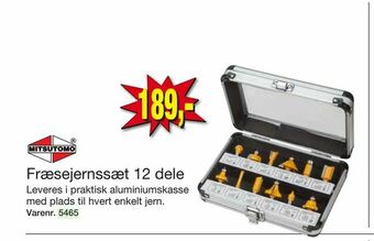 Fræsejernssæt 12 dele