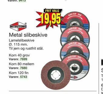 Metal slibeskive