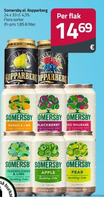 Fleggaard Somersby el. Kopparberg tilbud